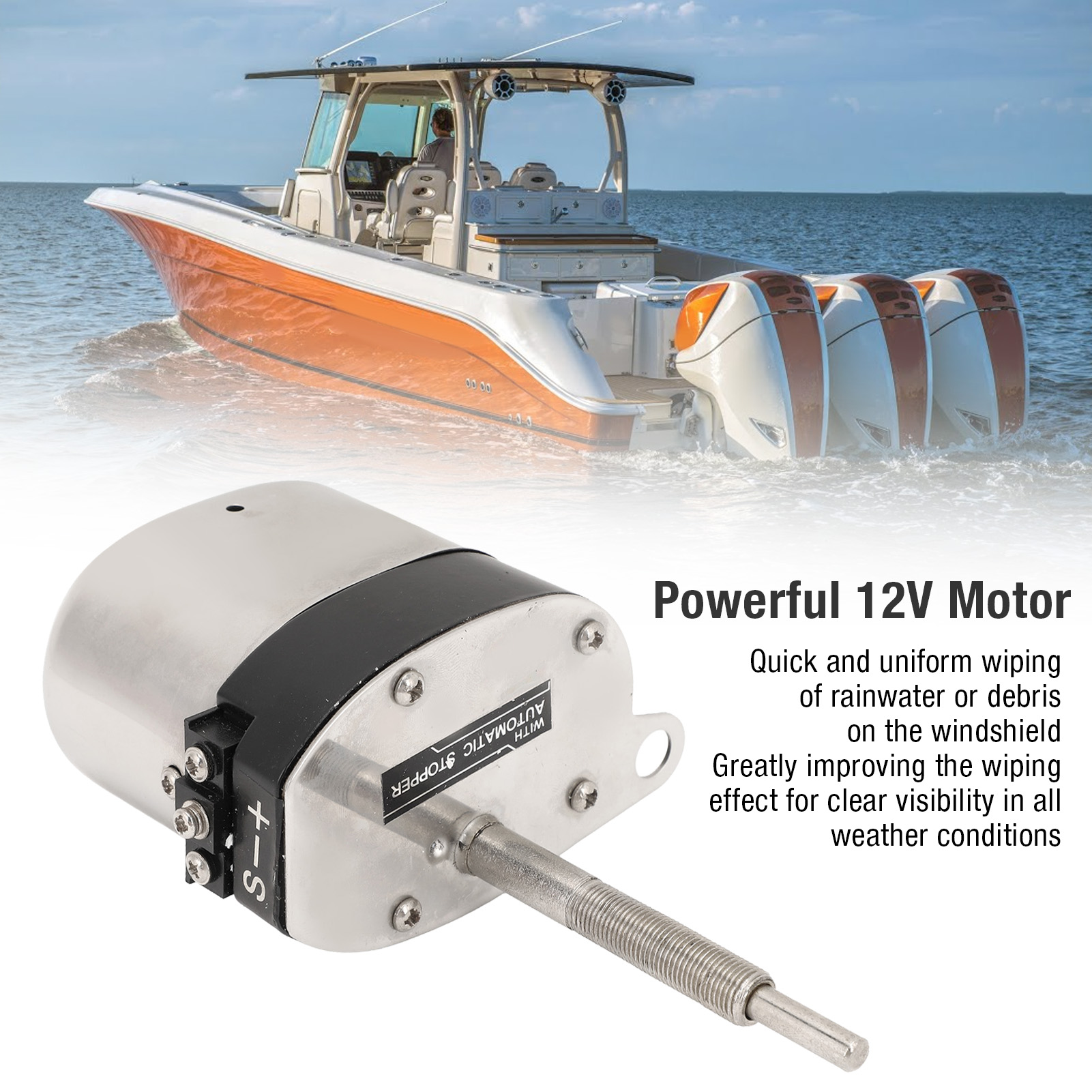 Electric Motor Windshield Wipe - Fishing Boat Outboard Motor reseña y precio