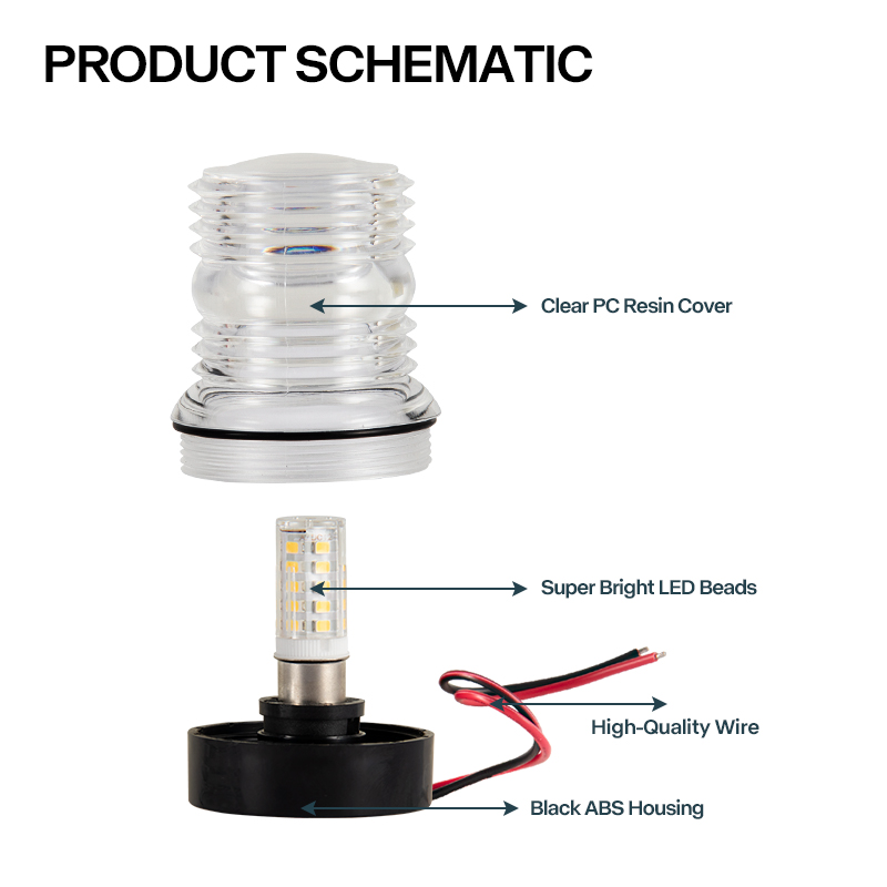 12V Marine LED Anchor Light Wa - Fishing Boat Anchor reseña y precio