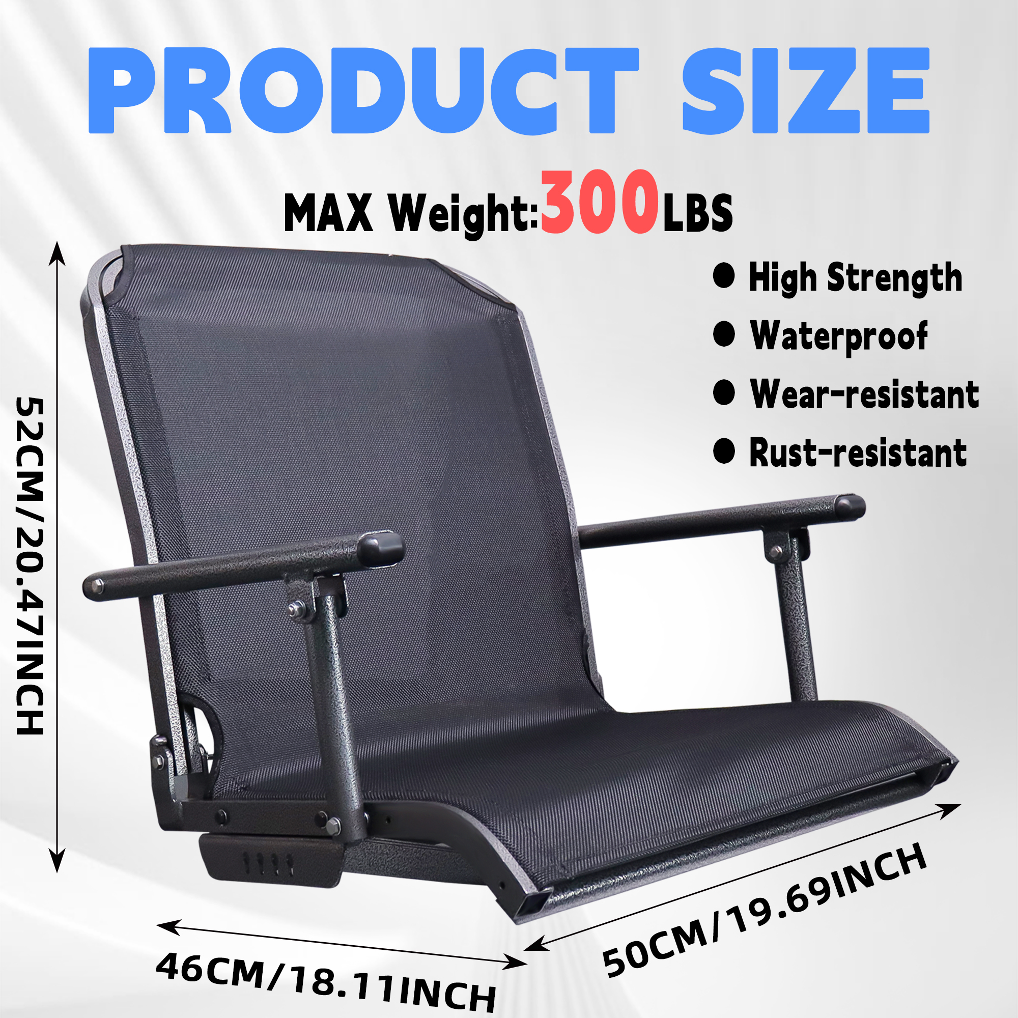 Marine Boat Seat Black and Lig - Fishing Boat Seat reseña y precio