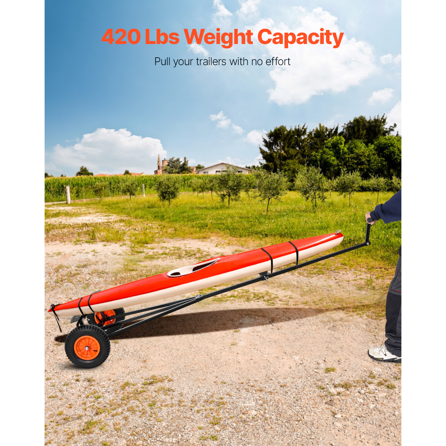 SucceBuy 420lbs Boat Trailer D - Fishing Boat Oar reseña y precio