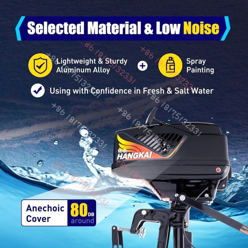 HANGKAI Outboard Motor, 3.6  2 - Fishing Boat Outboard Motor reseña y precio