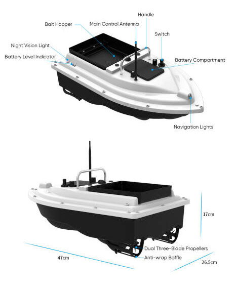 New 12V High Speed Carp Fishin - Fishing Boat Gps reseña y precio
