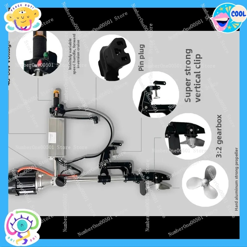 12V 24V 48V 60V 72V Brushless  - Fishing Boat Outboard Motor reseña y precio