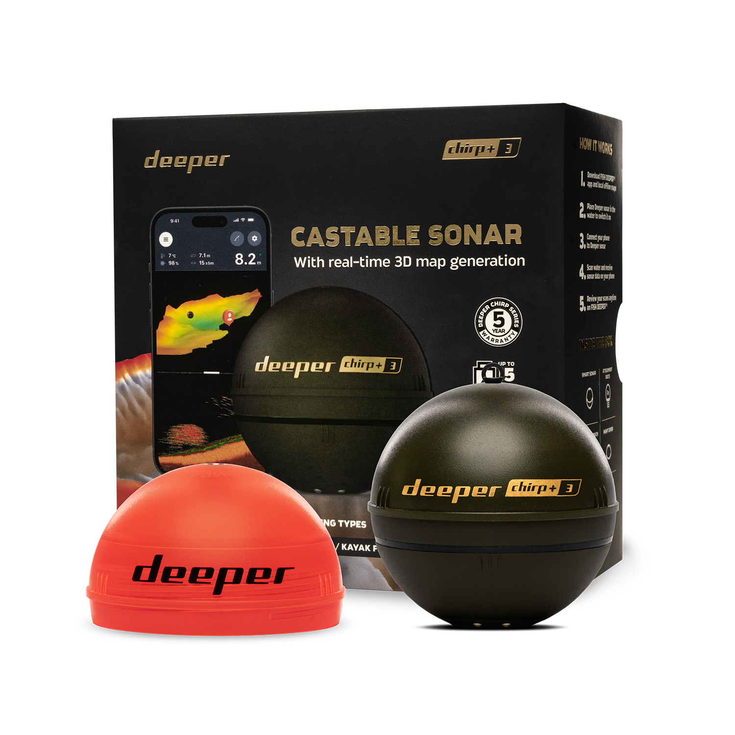 Deeper Smart Sonar Chirp+3 Fis - Fishing Boat Gps reseña y precio