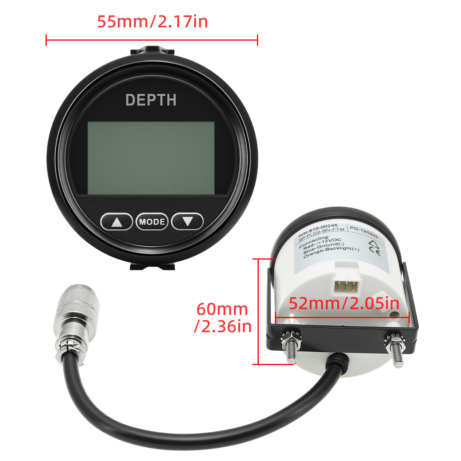 New Depth Detector 52mm/2in Ma - Fishing Boat Gps reseña y precio