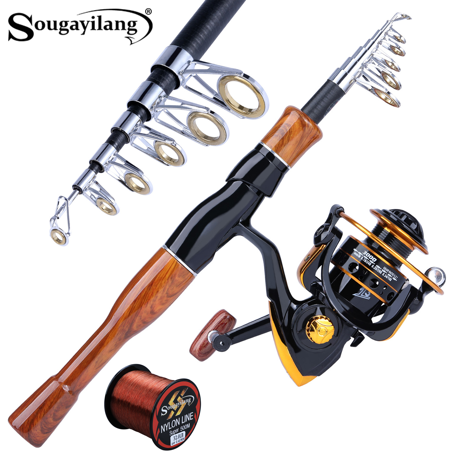 Sougayilang Fishing Rod Reel C - Fishing Boat Fiberglass reseña y precio