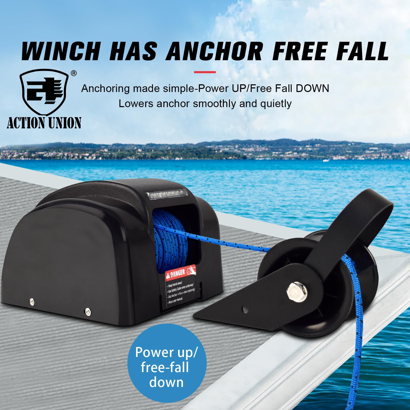 Electric anchor winch 12V, sui - Fishing Boat Steering Wheel reseña y precio