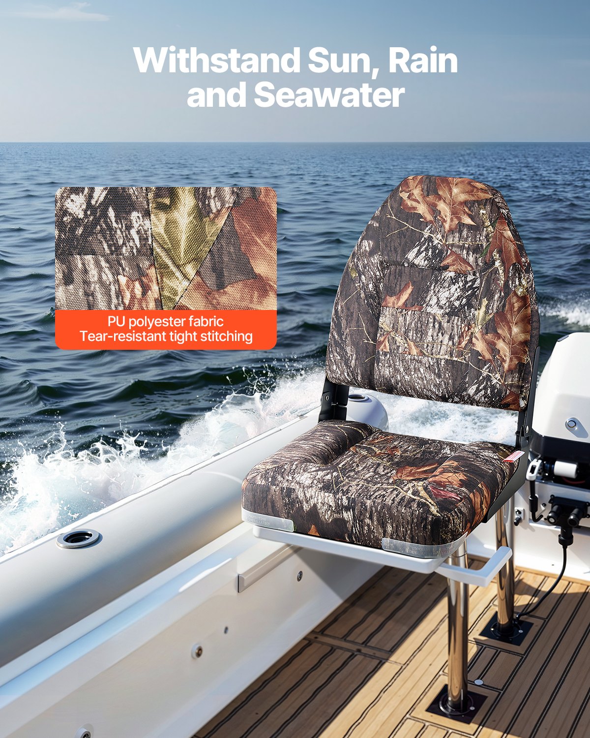 Boat Seat, High Backrest, Fold - Fishing Boat Aluminum reseña y precio