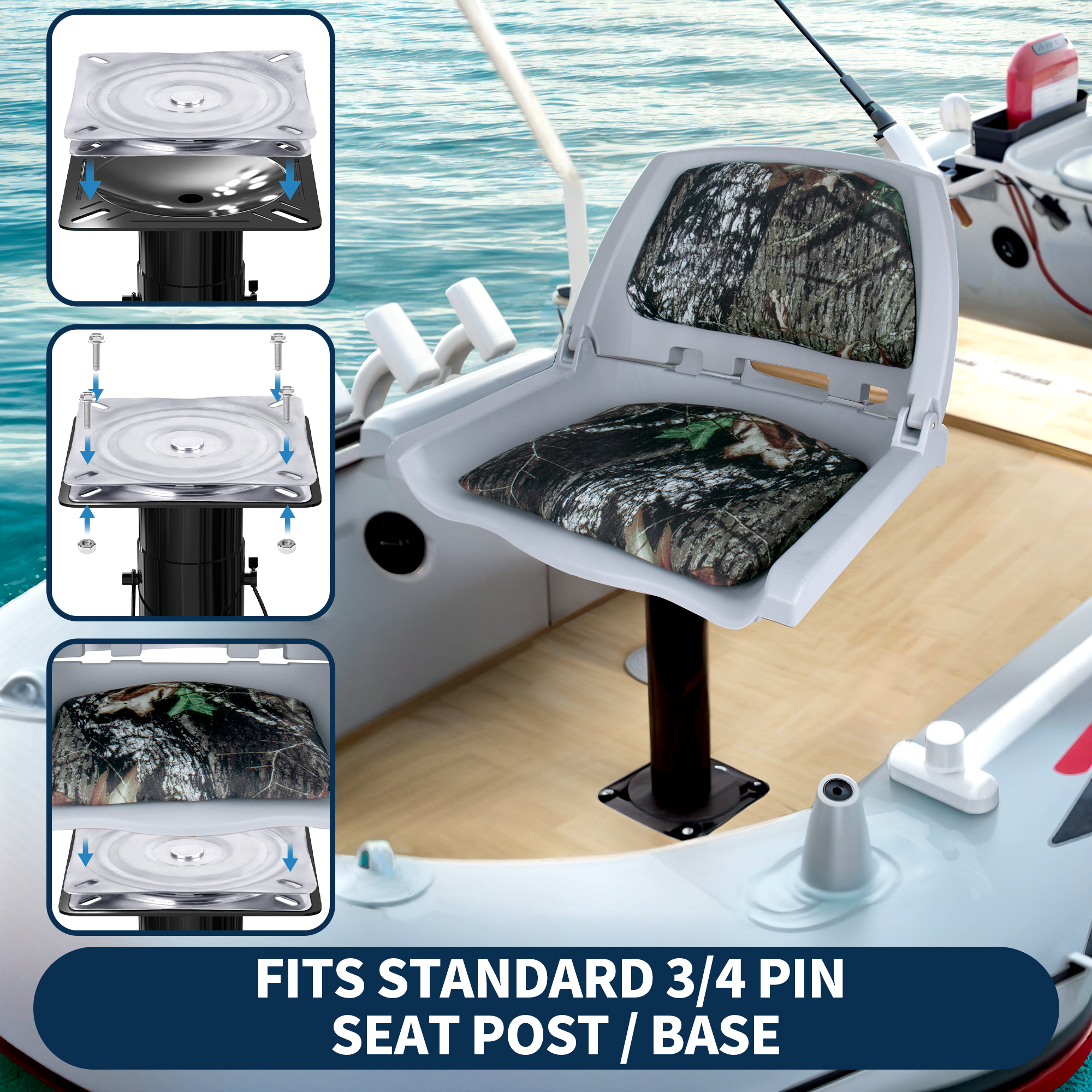 Boat Seat Swivel, 316 Stainles - Fishing Boat Seat reseña y precio