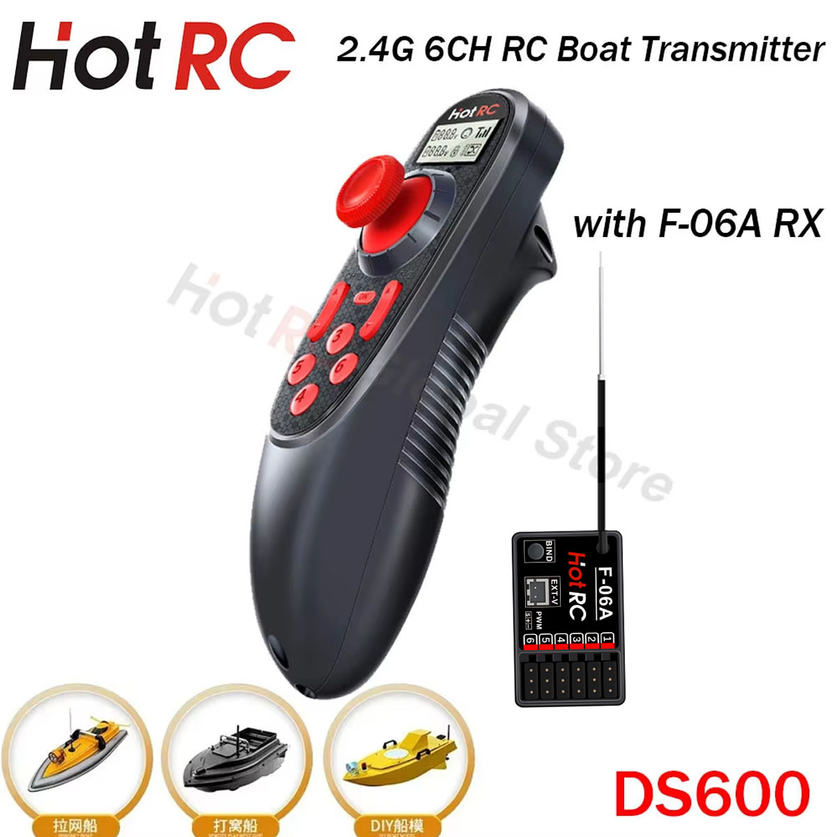 HOTRC DS600 6CH 6 Channel 2.4G - Fishing Boat Trailer reseña y precio