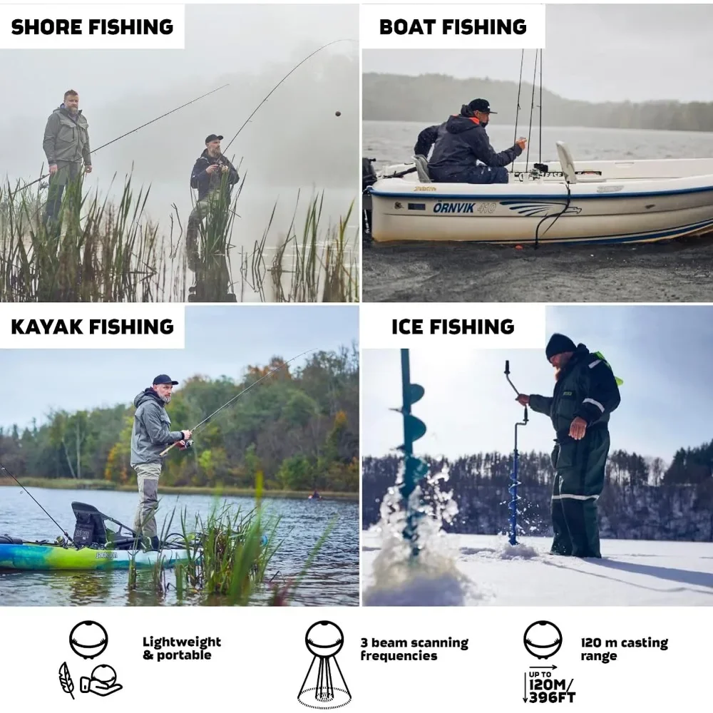 A  Chirp 2 Sonar Fish Finder - - Fishing Boat Depth Finder reseña y precio