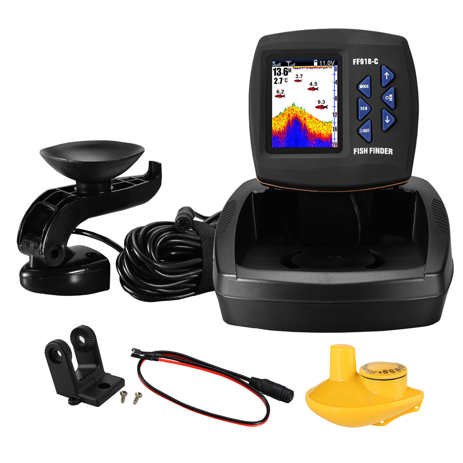 Fish Finder Wireless Sonar Sen - Fishing Boat Depth Finder reseña y precio