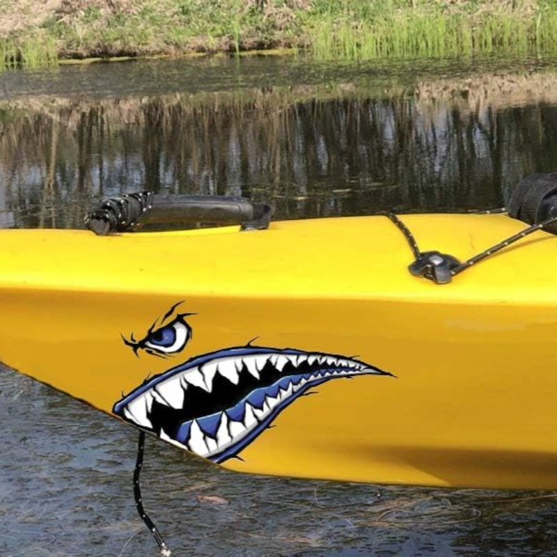 2PCS Shark Teeth Mouth Boat St - Fishing Boat Oar reseña y precio