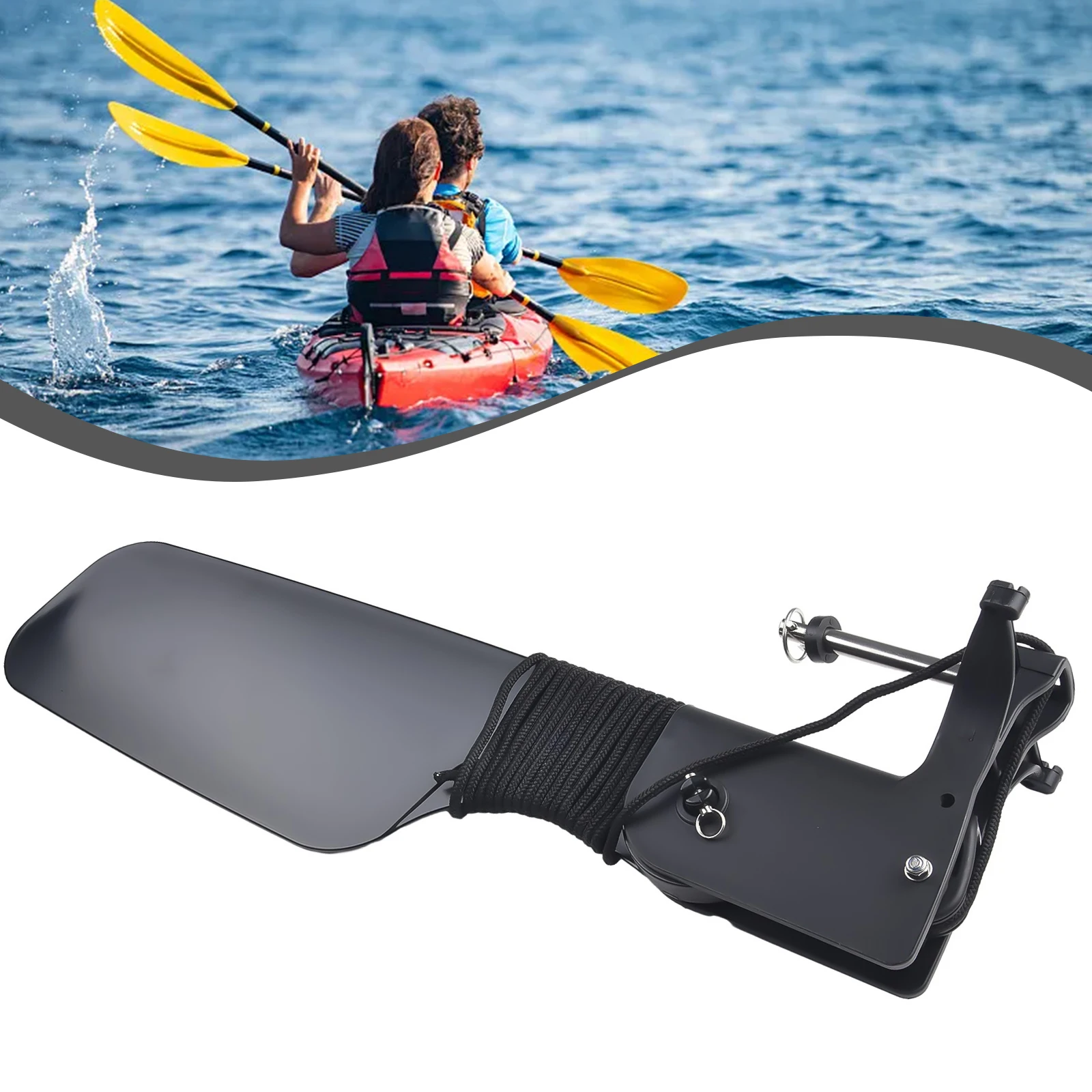 For Kayak Big Tail Rudder with - Fishing Boat Steering Wheel reseña y precio