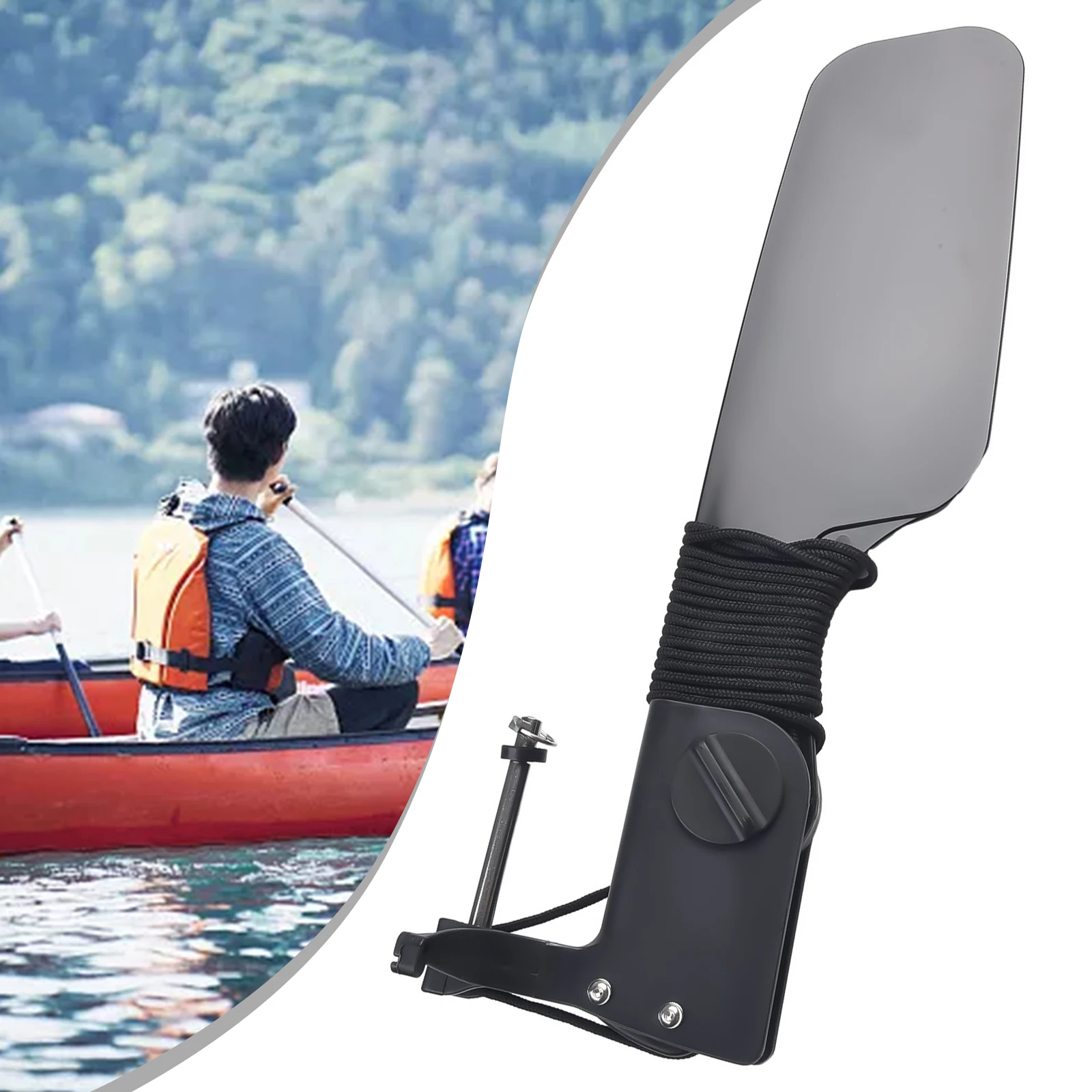 For Kayak Big Tail Rudder with - Fishing Boat Steering Wheel reseña y precio