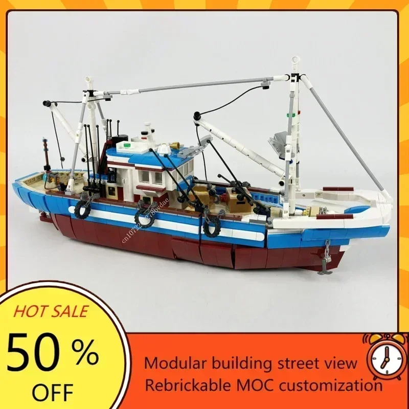 Custom 1600PCS Modular MOC-910 - Fishing Boat Trailer reseña y precio