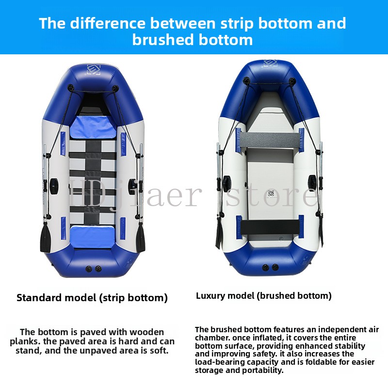 Inflatable Boat with Hard Bott - Fishing Boat Inflatable reseña y precio