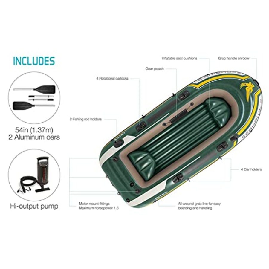 Inflatable Fishing Boat with O - Fishing Boat Oar reseña y precio
