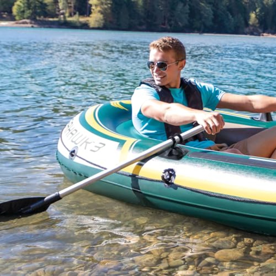 Inflatable Fishing Boat with O - Fishing Boat Oar reseña y precio