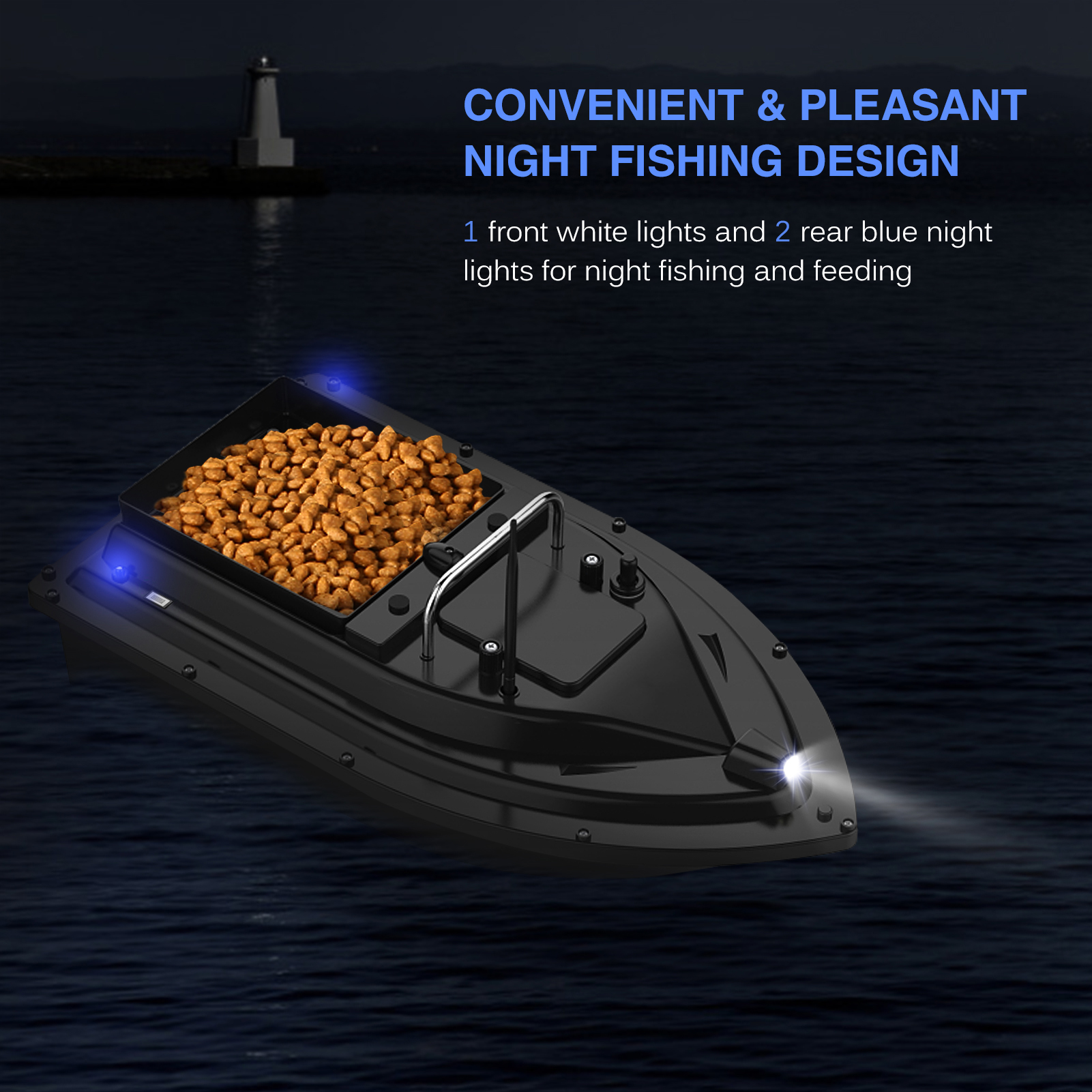 D16E GPS Fishing Bait Boat wit - Fishing Boat Gps reseña y precio